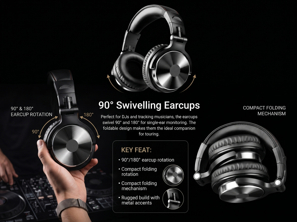 90° Swivelling Earcups