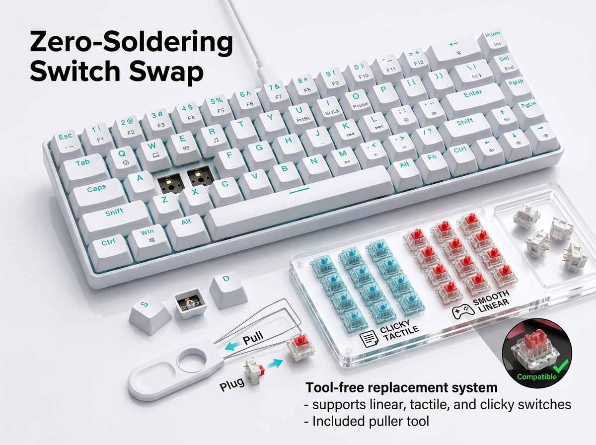 Zero-Soldering Switch Swap