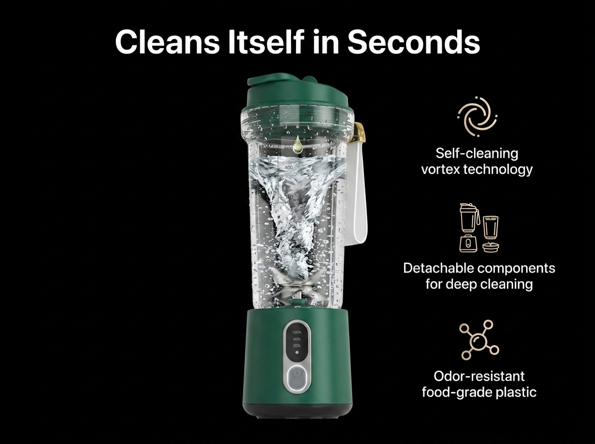 Cleans Itself in Seconds