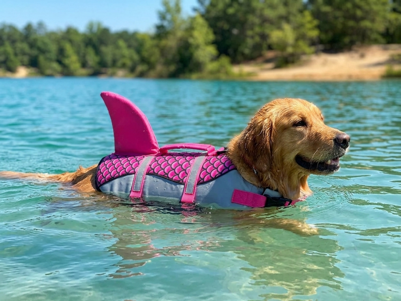 Playful High-Visibility Shark Fin